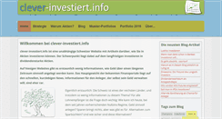 Desktop Screenshot of clever-investiert.info